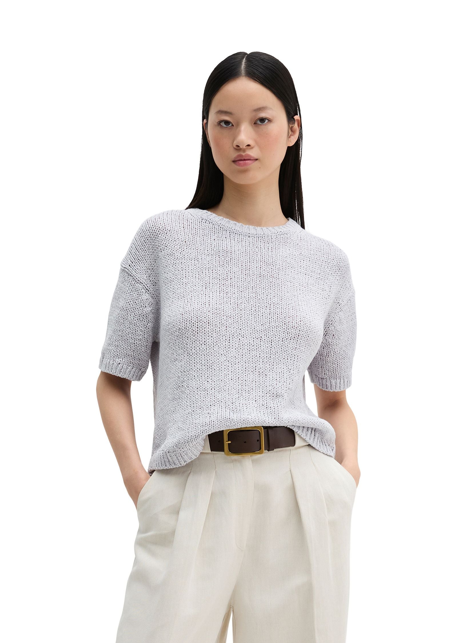 Strick-T-Shirt Loose Fit