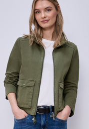 Baumwolljacke mit Stehkragen