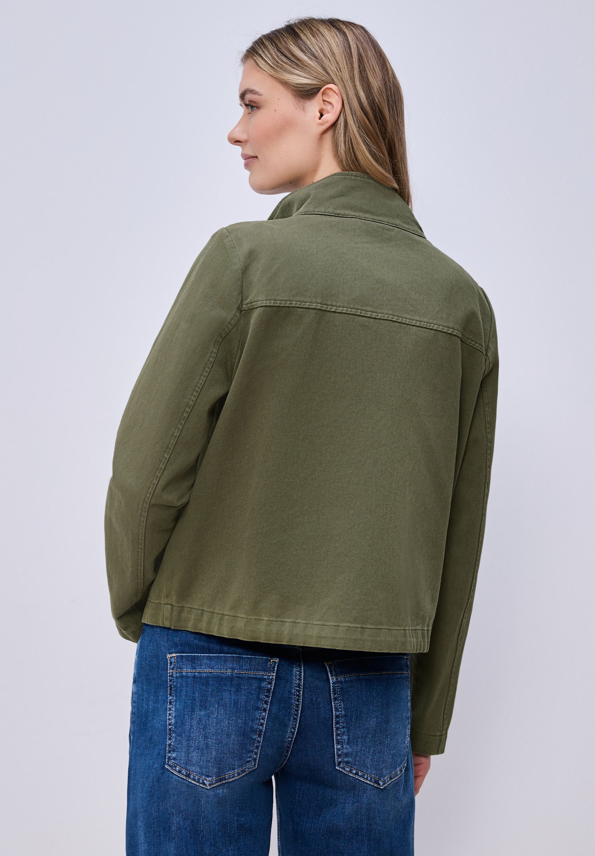 Baumwolljacke mit Stehkragen