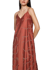 Sommerkleid Midi mit V-Ausschnitt