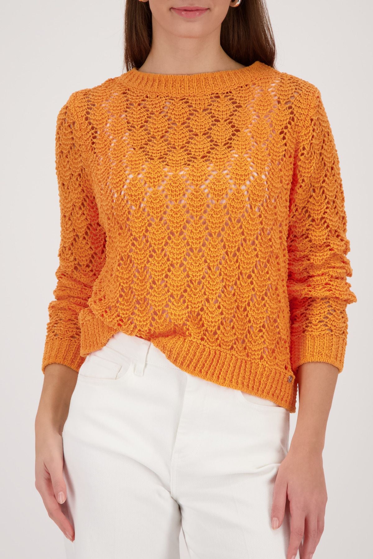 Strickpullover mit Rundhalsausschnitt