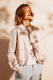 Cargojacke in Satin-Optik