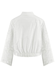 Baumwollbluse mit Spitze