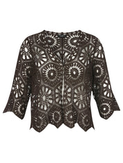 Ajour-Jacke aus Baumwolle