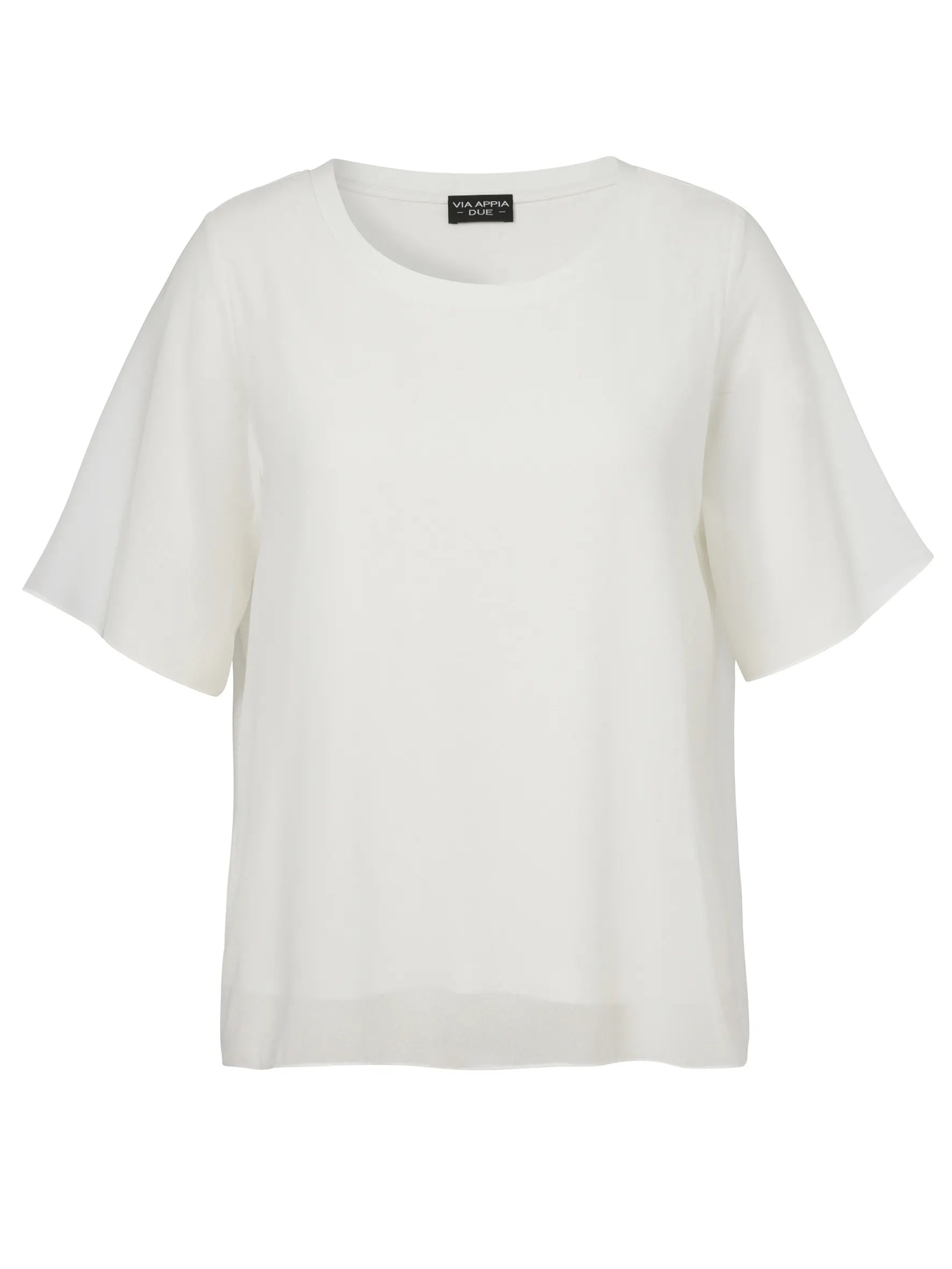T-Shirt-Bluse mit Mesh-Layer