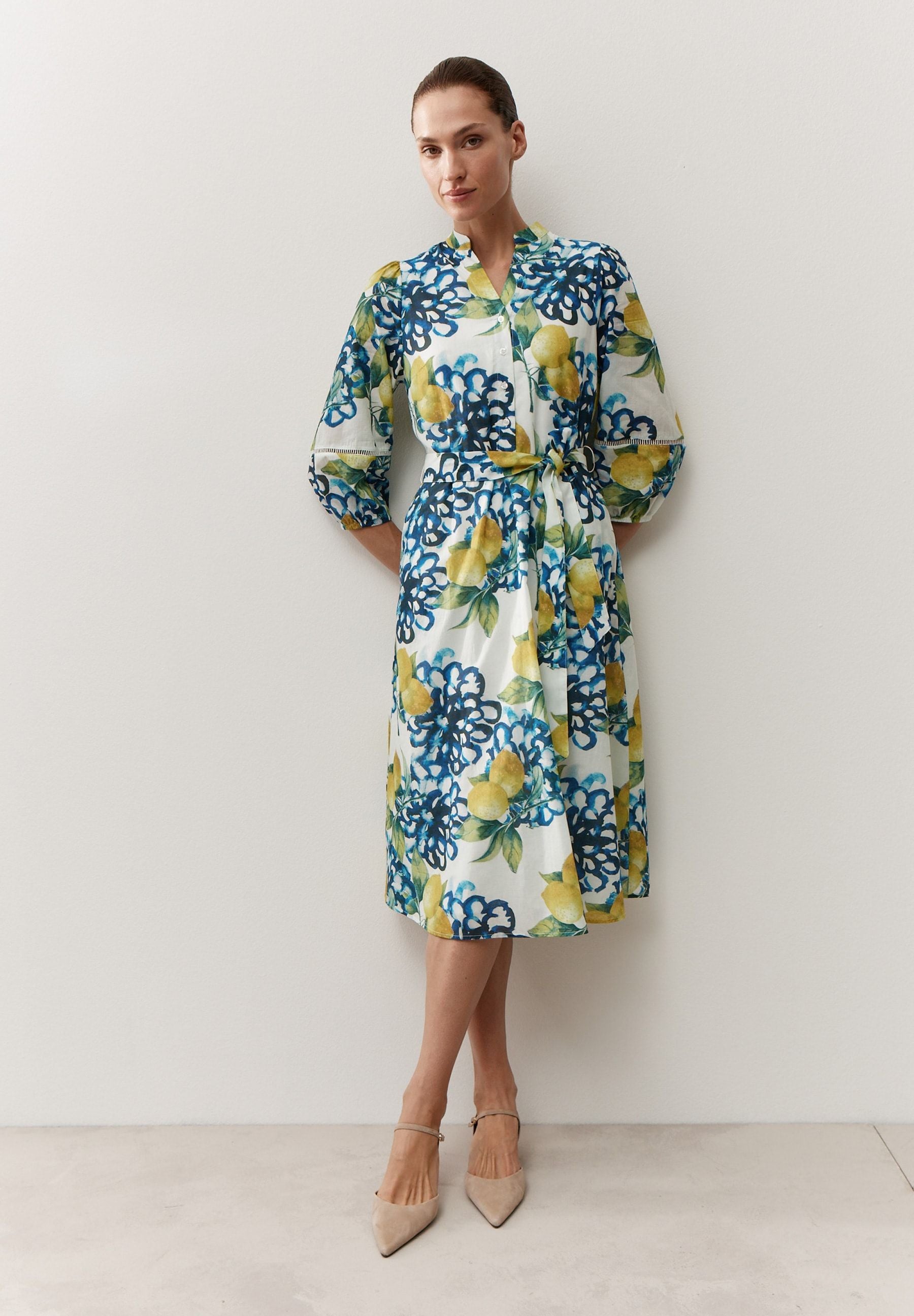 Hemdblusenkleid Midi aus Baumwolle