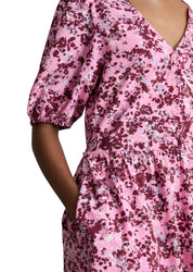 Freizeitkleid Midi mit V-Ausschnitt