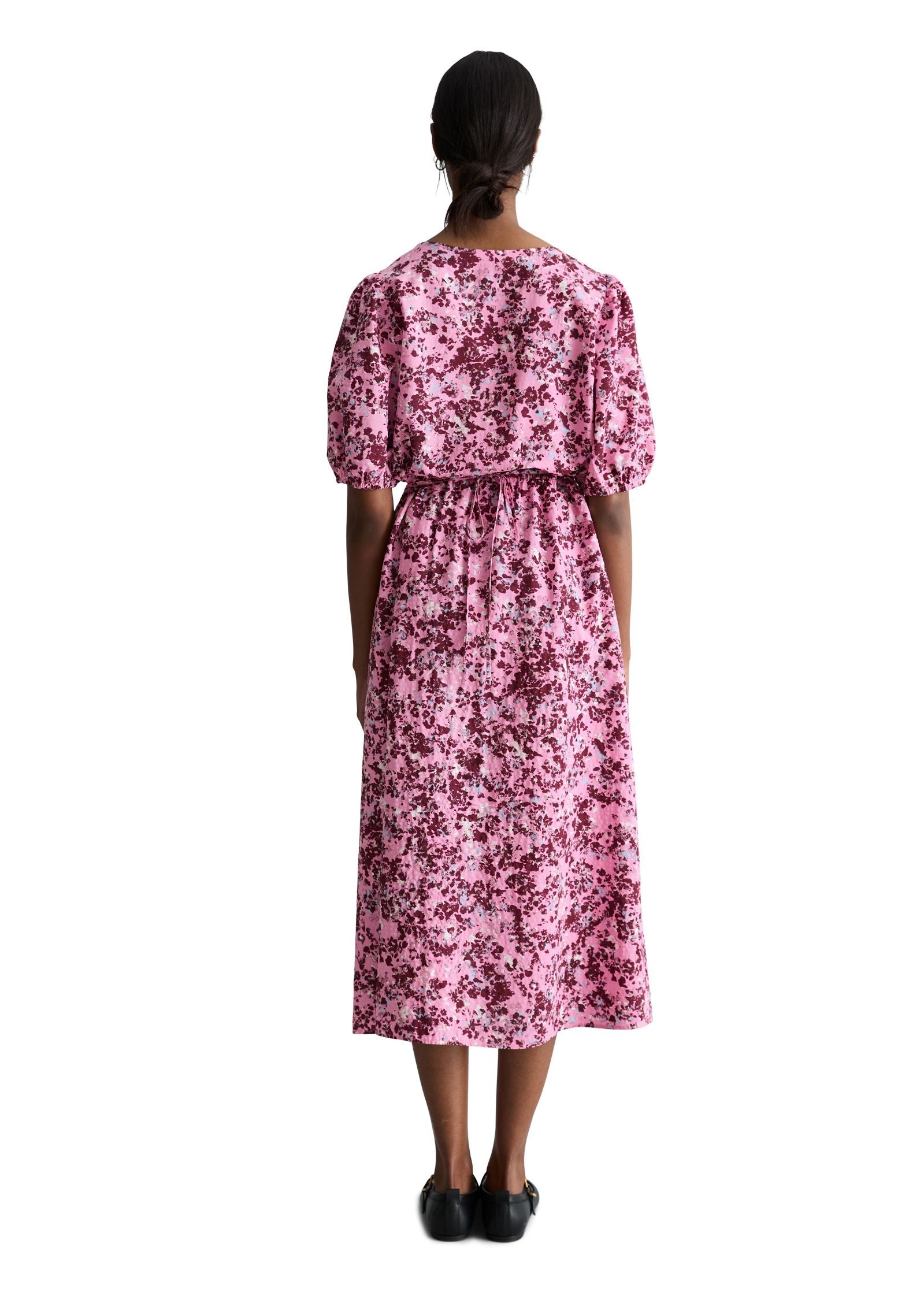 Freizeitkleid Midi mit V-Ausschnitt