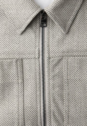 Jacke mit Fischgrätmuster