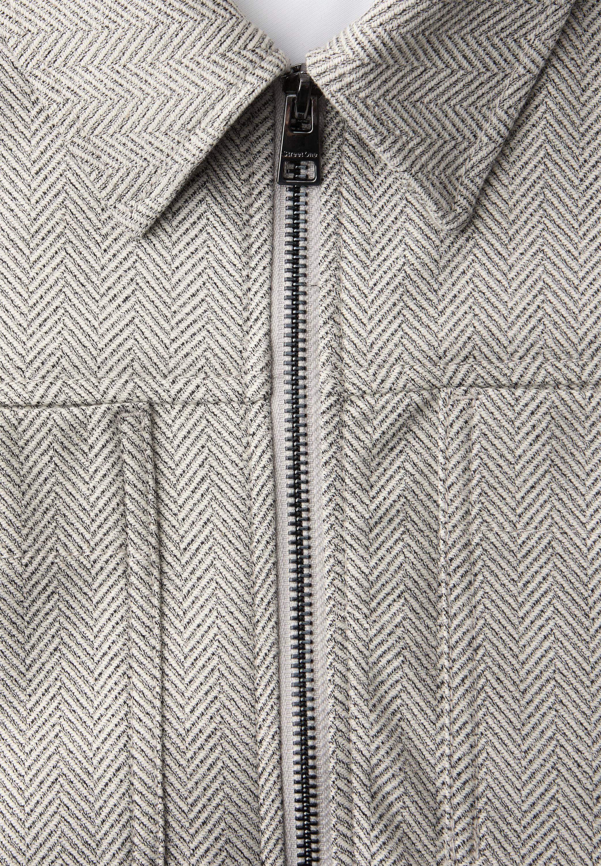 Jacke mit Fischgrätmuster