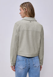 Jacke mit Fischgrätmuster
