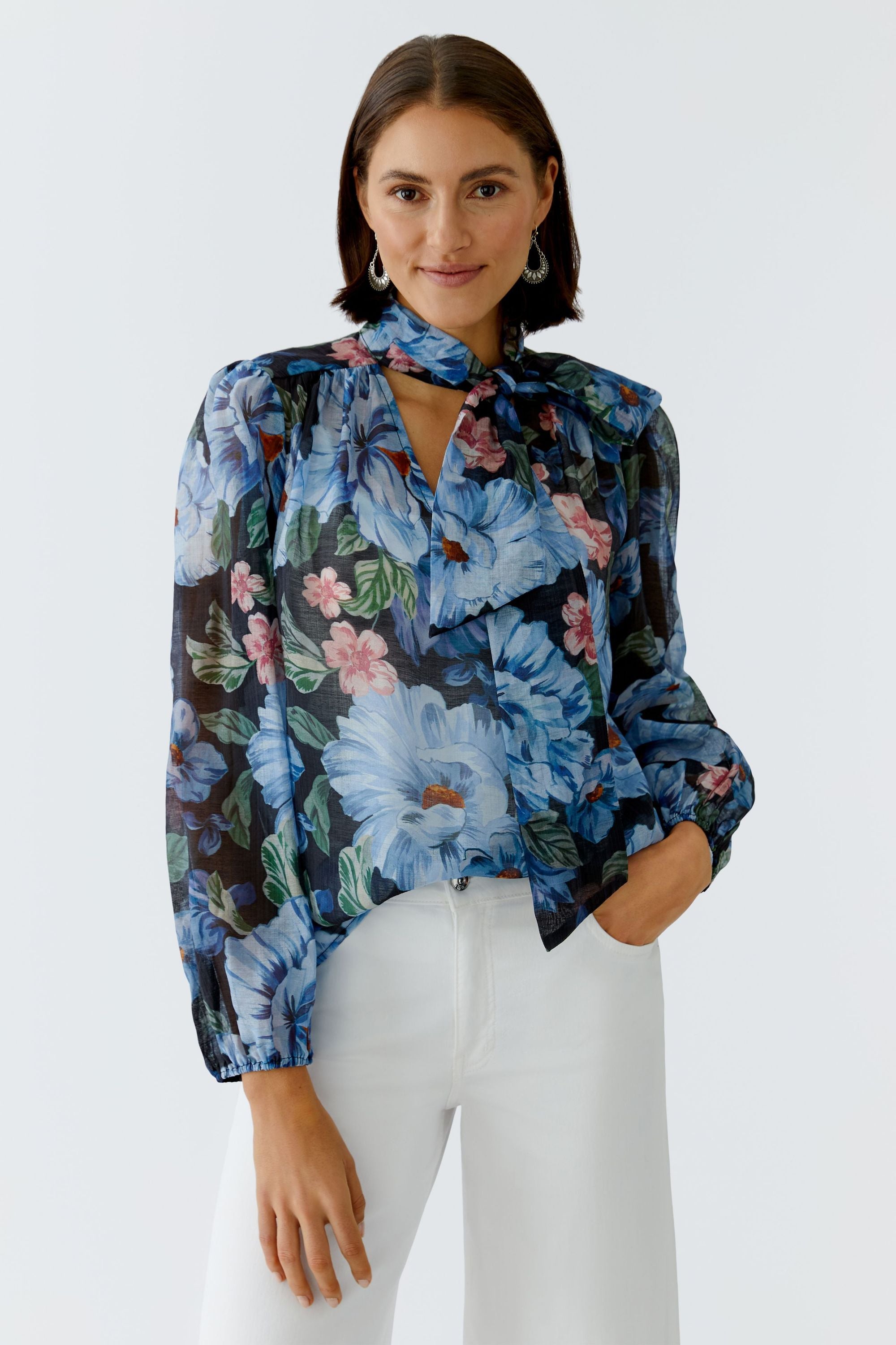 Bluse floral aus Viskosemix