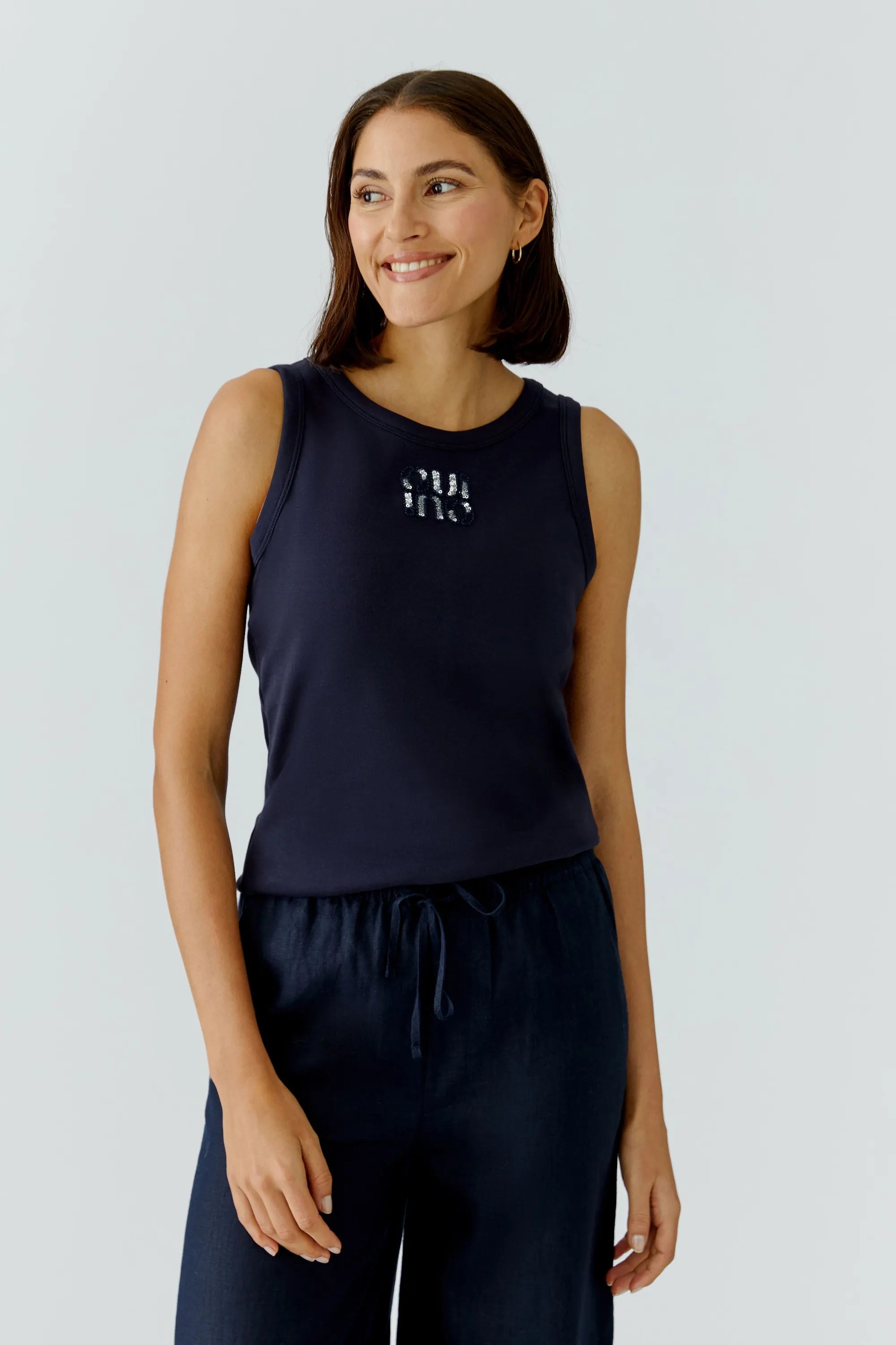 Top Regular Fit aus Baumwolle
