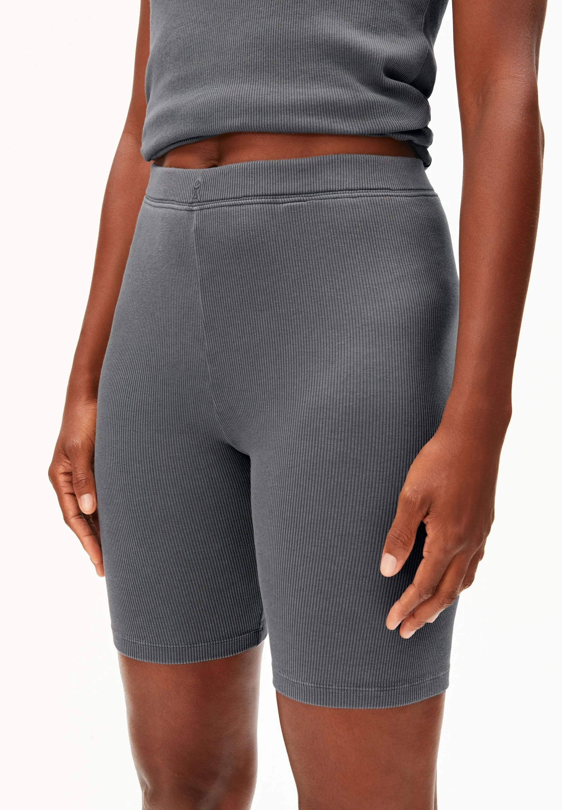 Shorts aus Rippstrick