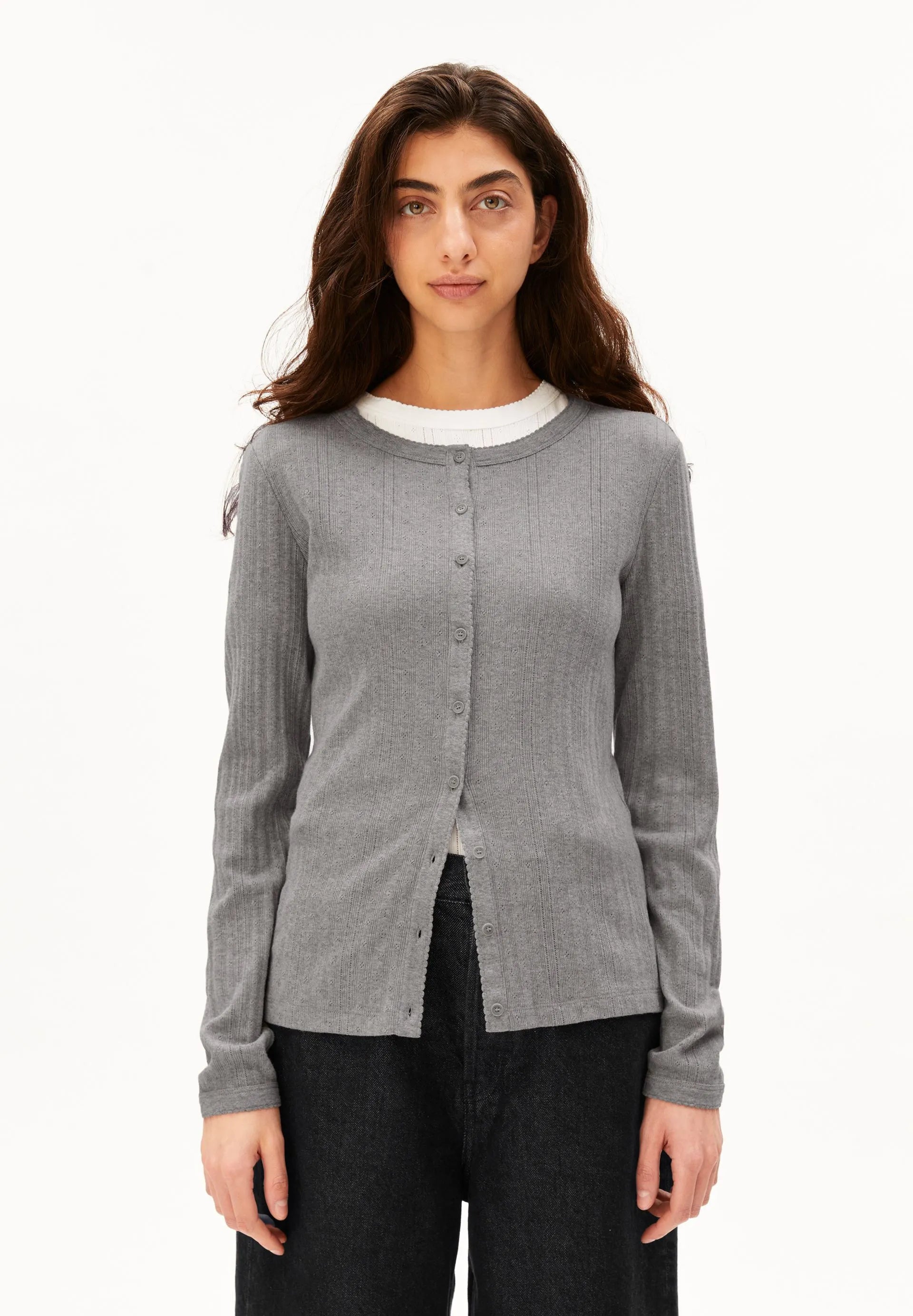 Strick-Cardigan POINTELLE aus Bio-Baumwolle
