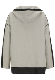 Leinenjacke mit Kapuze
