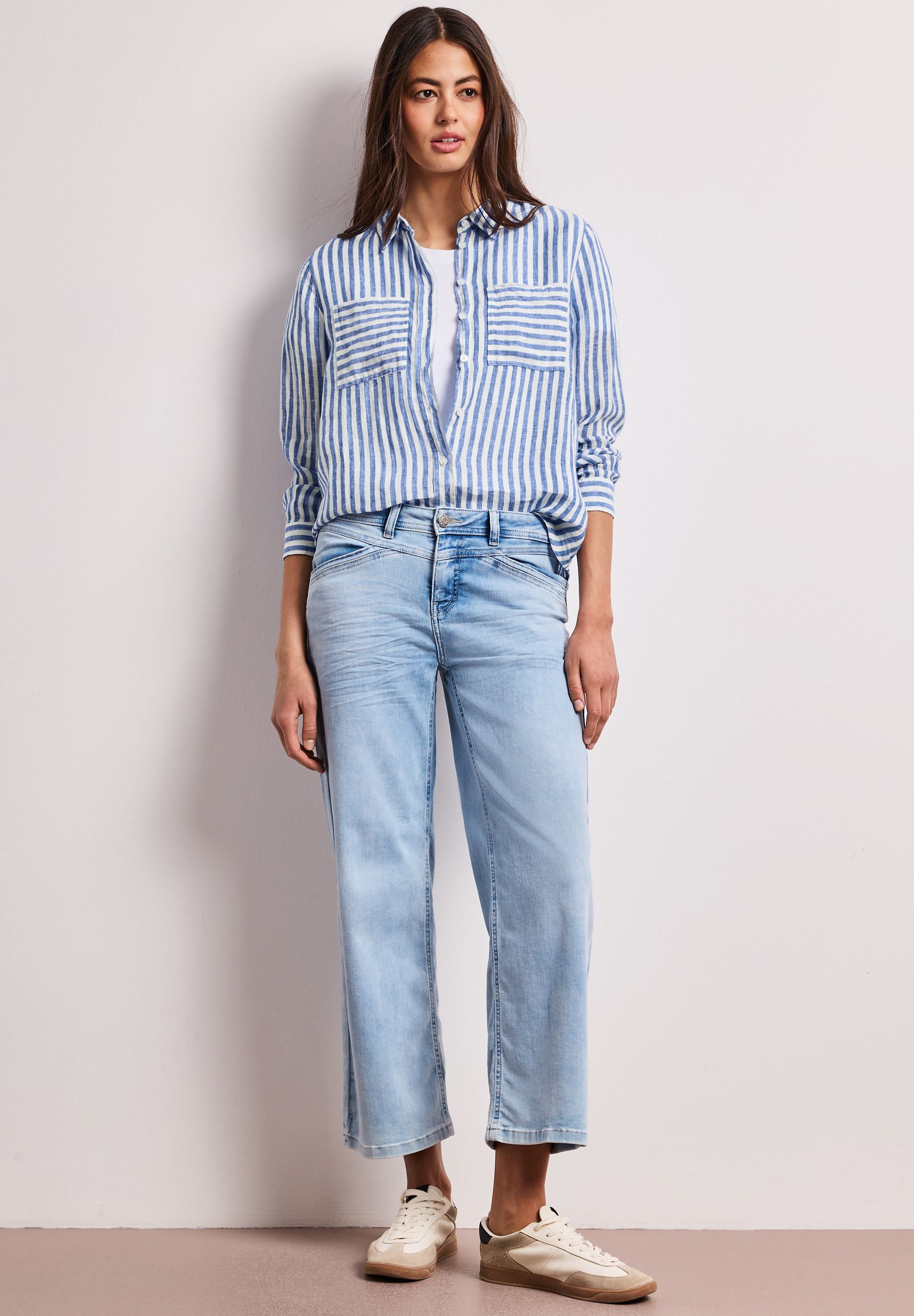 Leinenbluse gestreift