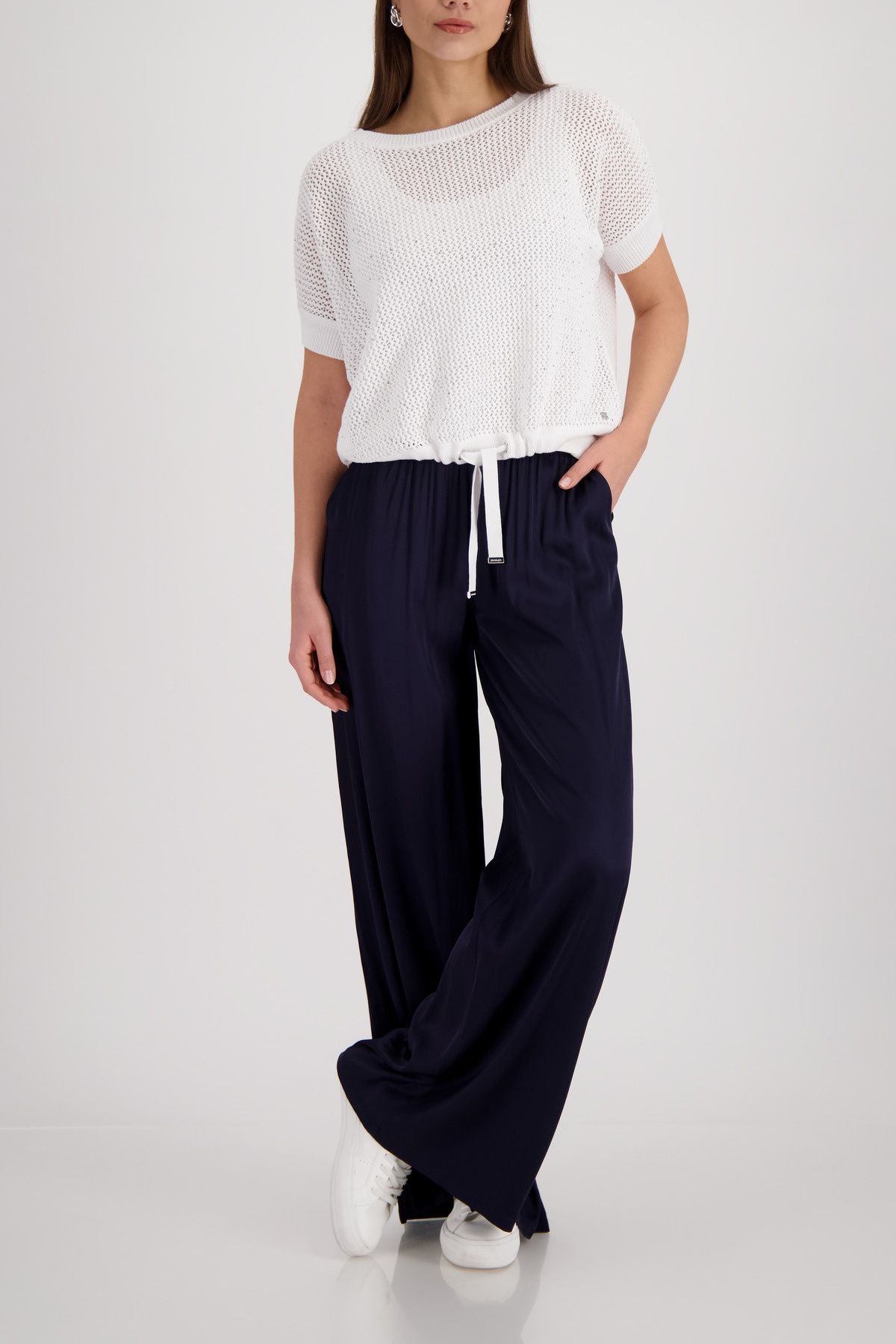 Palazzo-Hose Wide Leg in Satinoptik