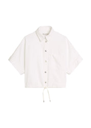 Jeansbluse aus Baumwollmix