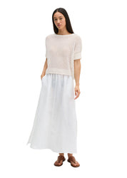 Kurzarm-Strickpullover Boxy Fit