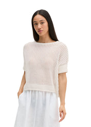 Kurzarm-Strickpullover Boxy Fit