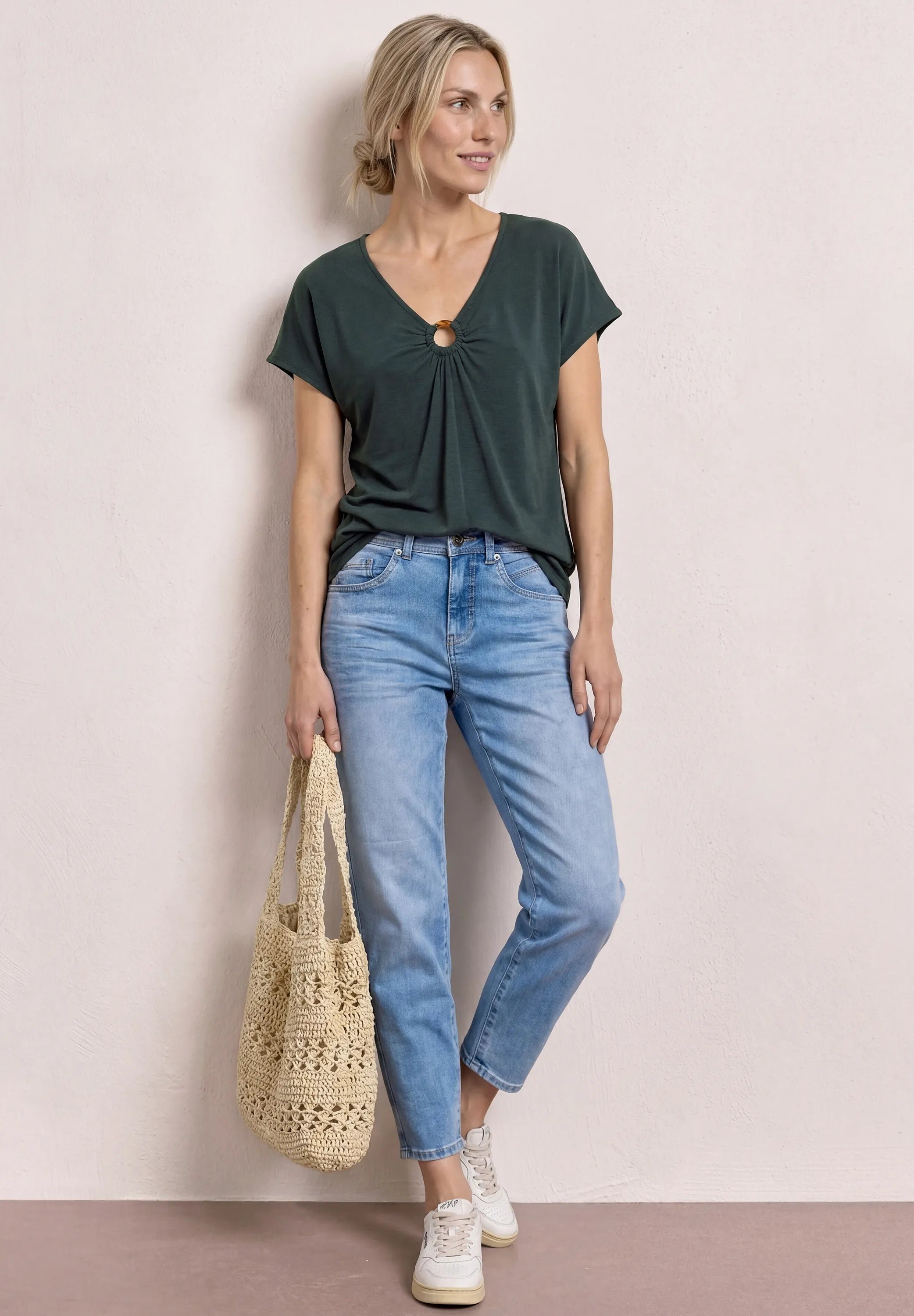 T-Shirt aus Modal-Mix
