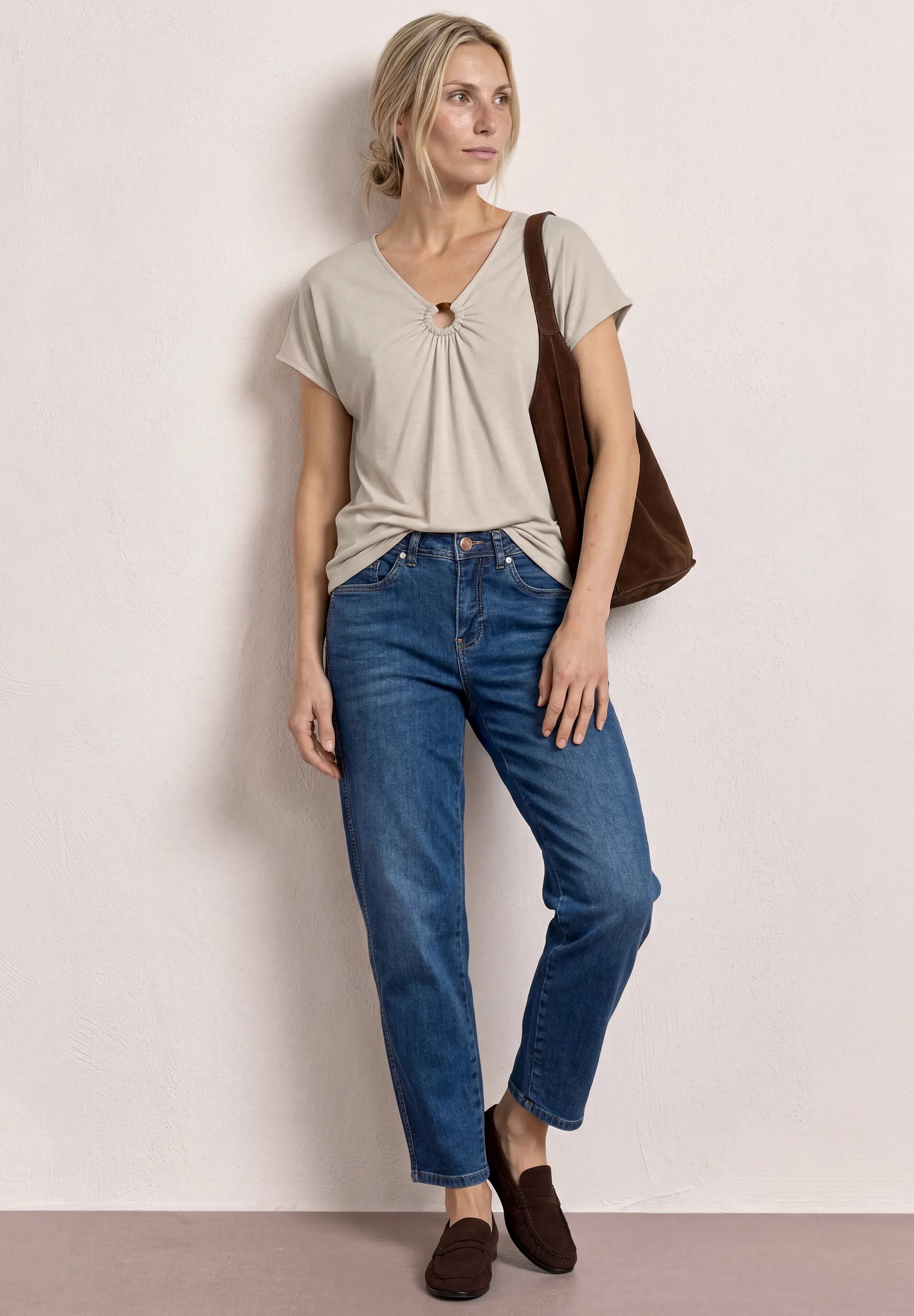 T-Shirt aus Modal-Mix