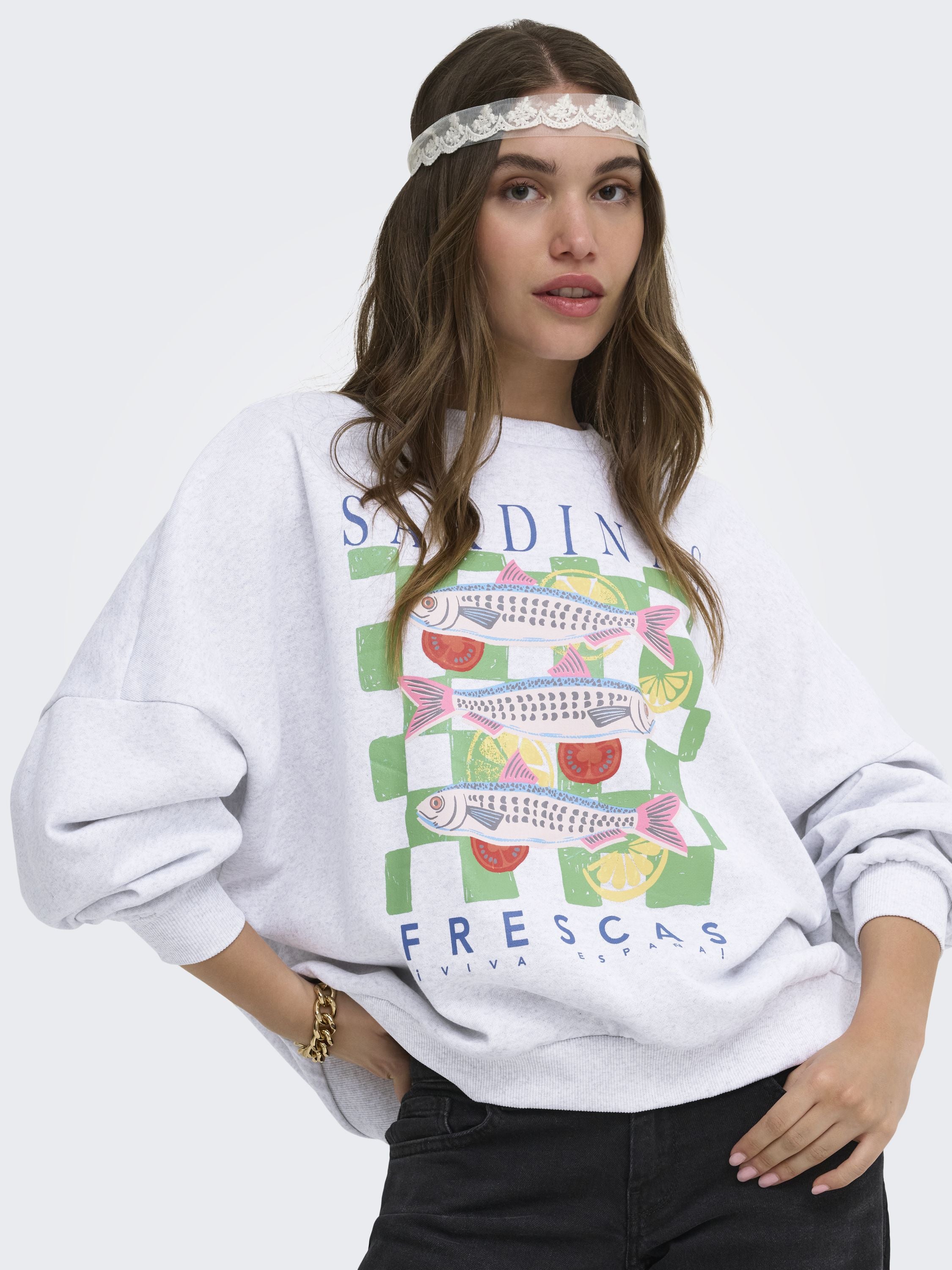 Sweatshirt ONLDEBORAH aus Baumwollmix
