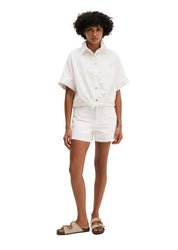 Jeansbluse aus Baumwollmix