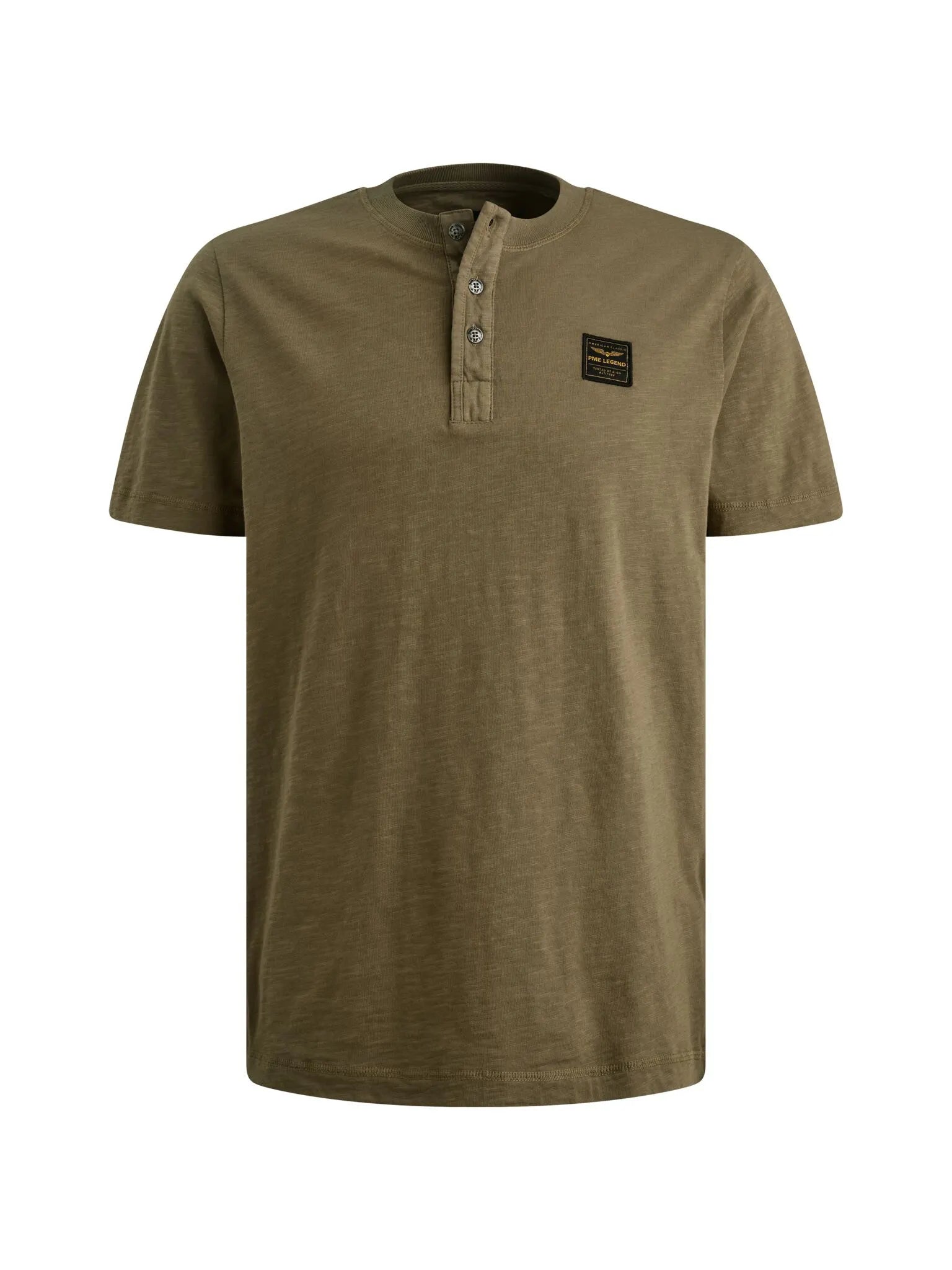 Henley-T-Shirt aus Bamwolle