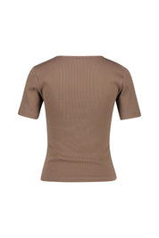 T-Shirt gerippt aus Baumwolle