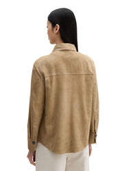 Leder-Overshirt Regular Fit