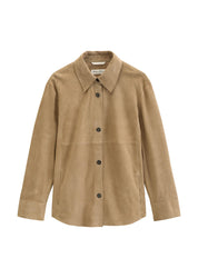 Leder-Overshirt Regular Fit