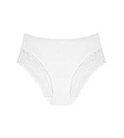 Hochgeschnittener Slip mit Spitzendetails
