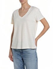 T-Shirt aus Leinenmix