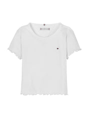 T-Shirt aus Rippstrick