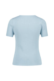 T-Shirt aus Rippstrick