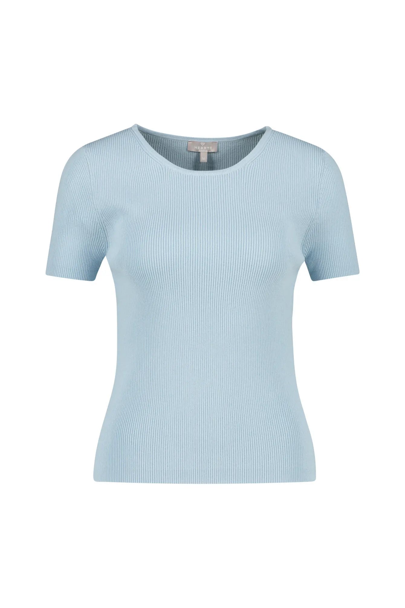 T-Shirt aus Rippstrick