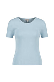 T-Shirt aus Rippstrick