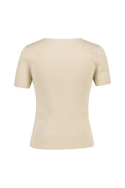 T-Shirt aus Rippstrick