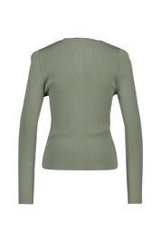 Strickjacke aus Rippstrick