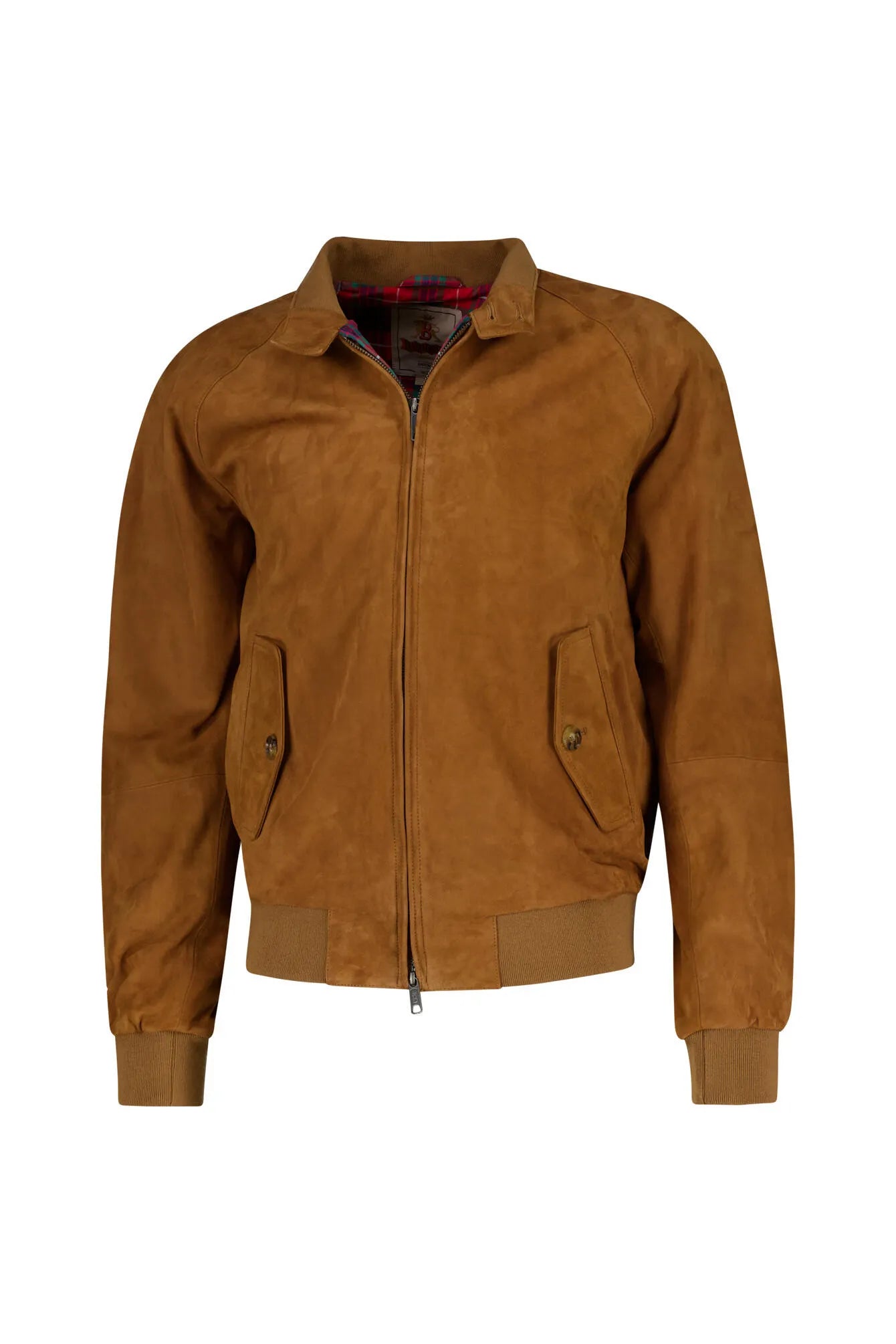 Lederjacke Slim Fit mit Stehkragen