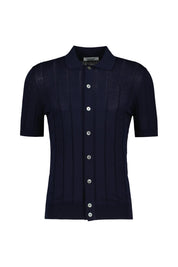 Strickpoloshirt Regular Fit aus Baumwolle