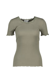 T-Shirt aus Seide-, Baumwollmix