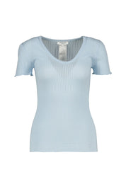 T-Shirt aus Seide-, Baumwollmix