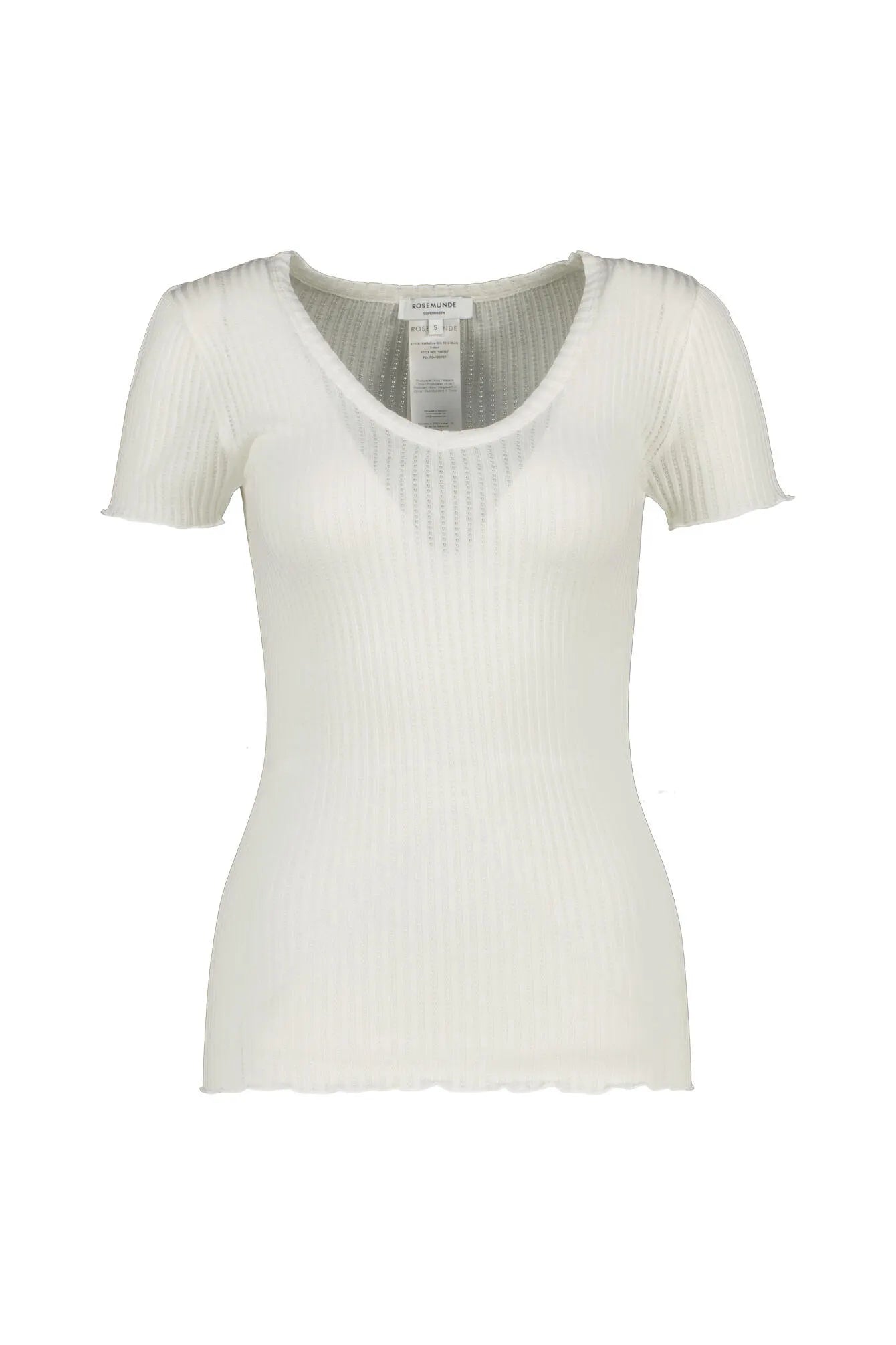 T-Shirt aus Seide-, Baumwollmix