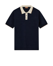 Strick-Poloshirt aus Baumwollmix