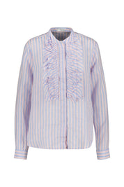 Leinenbluse mit Rüschen